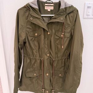 Waterproof Utility Jacket in Olive with Hood